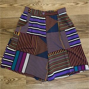 Vintage Hana Sport Colorful Striped Shorts 8 High Waist